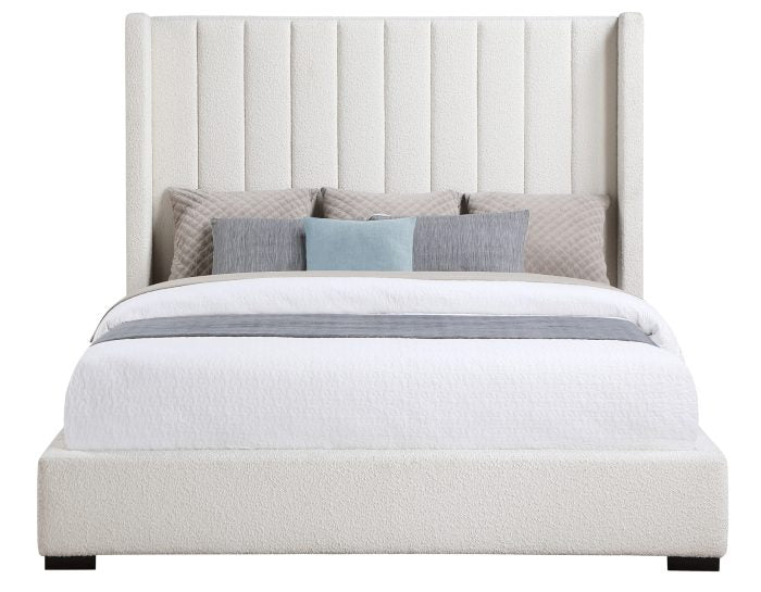 Pearson King Bed, Cream Velvet