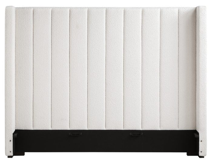 Pearson King Bed, Cream Velvet