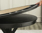 Rylie Game Dining Table & Chairs, Black Finish (48-inch Round Table Top)
