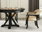 Rylie Game Dining Table & Chairs, Black Finish (48-inch Round Table Top)
