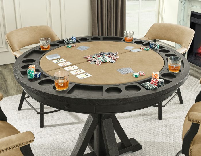 Rylie Counter Table & Chairs, Black Finish