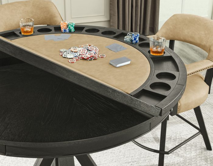 Rylie Counter Table & Chairs, Black Finish