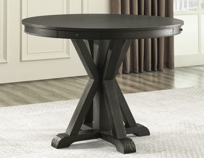 Rylie Counter Table & Chairs, Black Finish