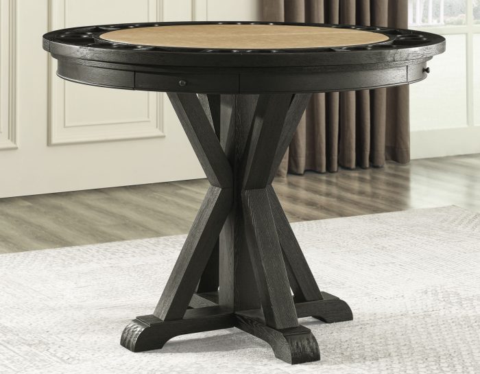 Rylie Counter Table & Chairs, Black Finish
