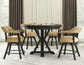 Rylie Counter Table & Chairs, Black Finish