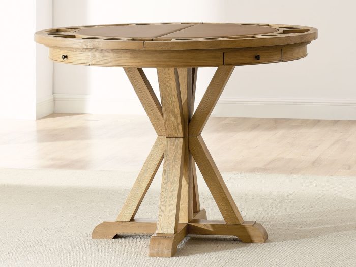 Rylie Gamet Counter Table & Counter Chairs, Natural Finish