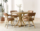 Rylie Gamet Counter Table & Counter Chairs, Natural Finish