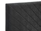 Tara Queen/Full Chevron Dark Gray Headboard