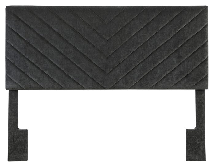 Tara Queen/Full Chevron Dark Gray Headboard