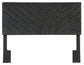 Tara Queen/Full Chevron Dark Gray Headboard