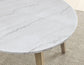 Vida 48″ Round White Marble Dining Table & Chairs