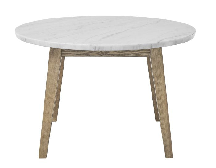 Vida 48″ Round White Marble Dining Table & Chairs