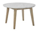 Vida 48″ Round White Marble Dining Table & Chairs
