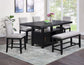 Yves Storage Counter Dining Table & Counter Chairs