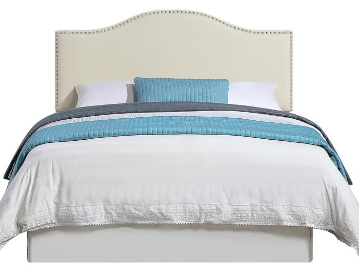 Zoe Queen/Full Cream Vegan Leather Headboard