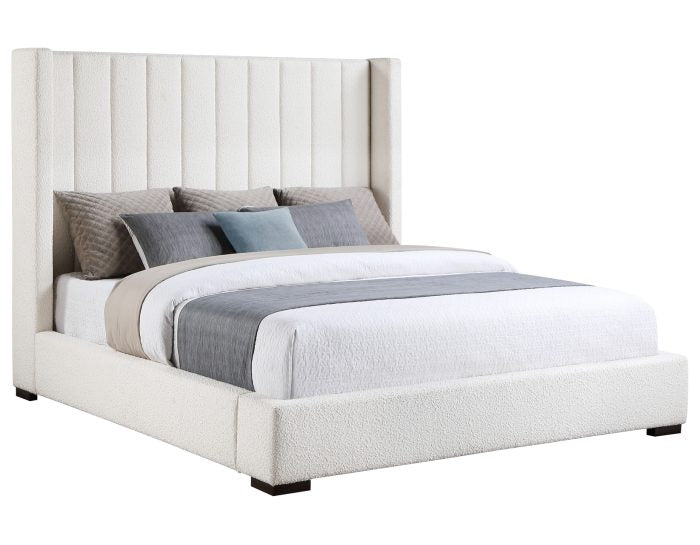 Pearson King Bed, Cream Velvet