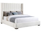 Pearson King Bed, Cream Velvet