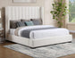 Pearson King Bed, Cream Velvet