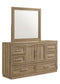 0332 Bedroom Bed-Chest-Nightstand-Dresser-Mirror