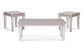 3pc Mirror Leg Table Set