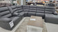 Shark Dual Power Leather 7PC Sectional