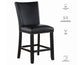 Artemis 54″ Square White Marble Counter Table with  Black Vegan Leather Counter Chairs