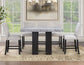 Artemis 5-piece 54″ Square Gray Marble Counter Table with  Gray Chenille Counter Chairs