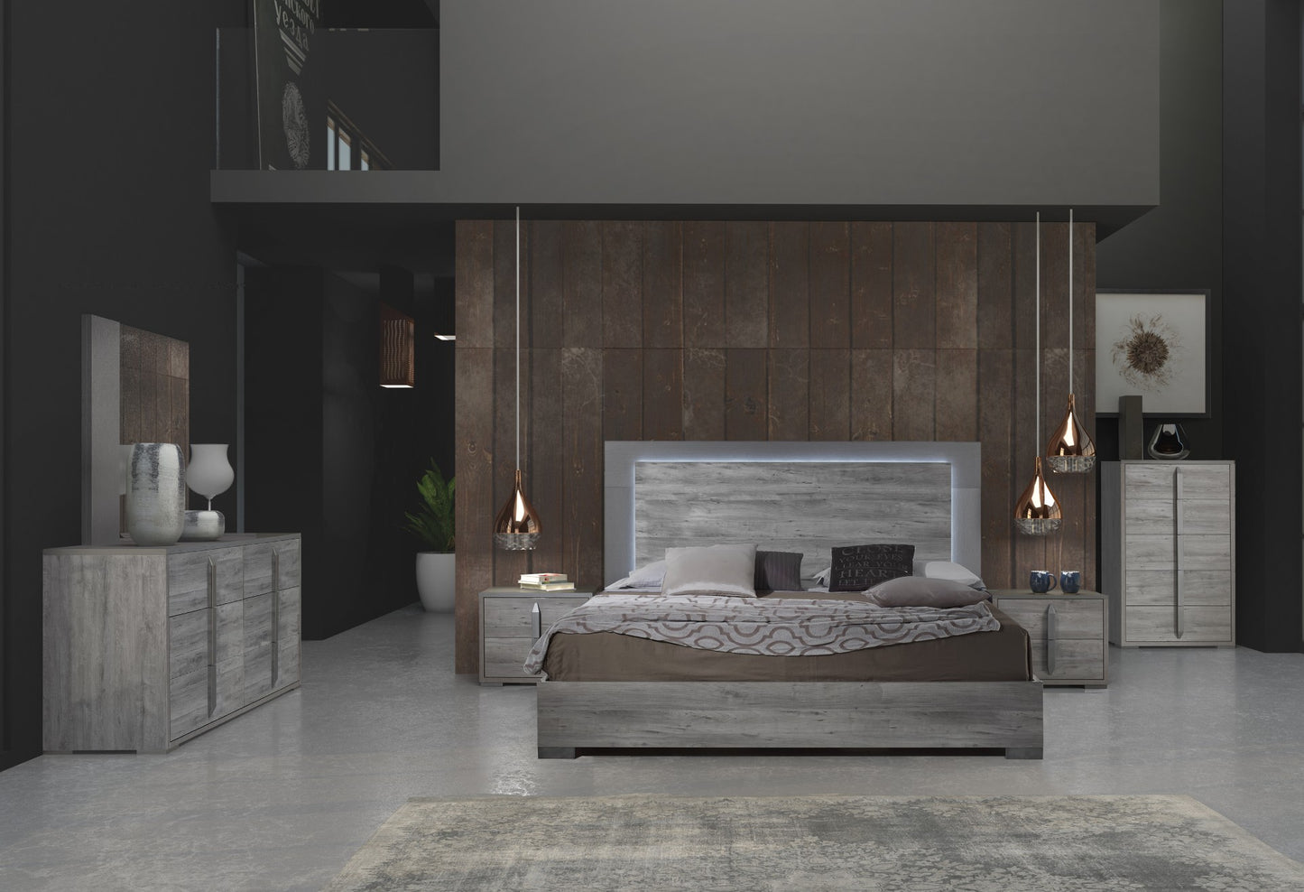 Evelyn Queen Bed-King Bed-Dresser-Mirror-Chest-Nightstand