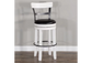 Carriage House Swivel Barstool With Back & Cushion Seat