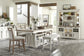 Dame Island Counter Table, Counter Height Chairs & Bench