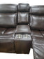 Top Grain Leather Dual Power Sectional