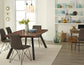 Reese Live Edge Solid Wood Metal Leg Dining Bench In Natural Acacia
